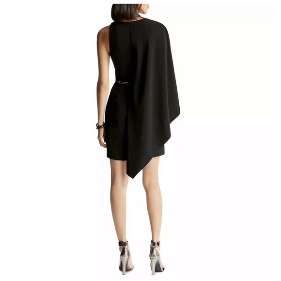HALSTON HERITAGE ONE SHOULDER CREPE DRESS NWOT - Picture 2 of 3